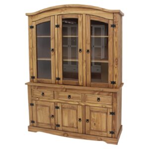 ALACENA CRIST. 3 PUERTAS 3 CAJONES Y 3  PUERTAS DE VIDRIO