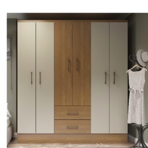 ROPERO 6 PUERTAS 2 CAJONES