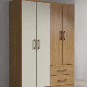 ROPERO 4 PUERTAS 2 CAJONES